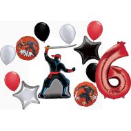 Mayflower Products Stealth Ninja Party Supplies 6th Birthday Balloon Bouquet Decorations 12 piece kit