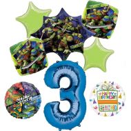 Mayflower Products Teenage Mutant Ninja Turtles 3rd Birthday Party Supplies and TMNT Balloon Bouquet Decorations