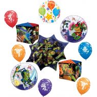 Mayflower Products TMNT Party Supplies Teenage Mutant Ninja Turtle Birthday Cubez Balloon Bouquet Decorations