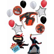 Mayflower Products Ninja Party Supplies Kickin Birthday Balloon Bouquet Decorations 13 piece kit