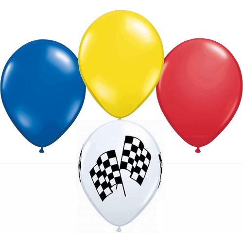  Mayflower Products Disney Cars Party Supplies Lightning McQueen 4th Birthday Balloon Bouquet Decorations 15 pieces