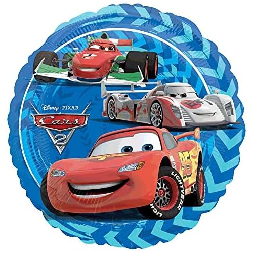  Mayflower Products Disney Cars Party Supplies Lightning McQueen 3rd Birthday Balloon Bouquet Decorations 12 pieces