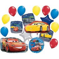 Mayflower Products Disney Cars Party Supplies Birthday Balloon Decorations Lightning McQueen and Cruz Ramirez 17 piece Bouquet