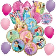 Mayflower Products Disney Princess Party Supplies 8 Princesses 20 piece Birthday Balloon bouquet Decorations