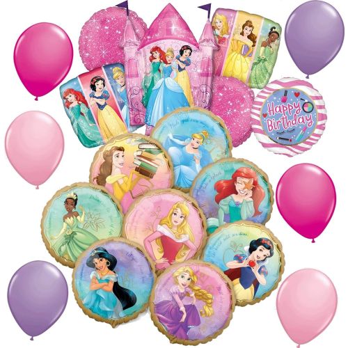  Mayflower Products Disney Princess Party Supplies 8 Princesses 20 piece Birthday Balloon bouquet Decorations