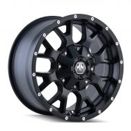 Mayhem Warrior 17 Black Wheel / Rim 5x5 & 5x5.5 with a -12mm Offset and a 87 Hub Bore. Partnumber 8015-7952MB