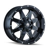 Mayhem Tank 8040 Wheel with Black Finish and Milled Spoke (17x9/8x180mm)