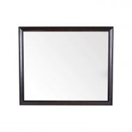 Maykke Imogen 30 H x 36 W Rectangular Brown Bathroom Vanity Mirror Wood Framed Wall Mount Mirror & Decor for Bathroom, Bedroom, Living Room Chocolate Birch Finish, YSA7036002