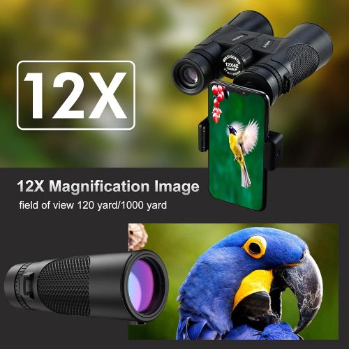  [아마존베스트]Maylehare 12X42 Bird Watching Binoculars for Adults