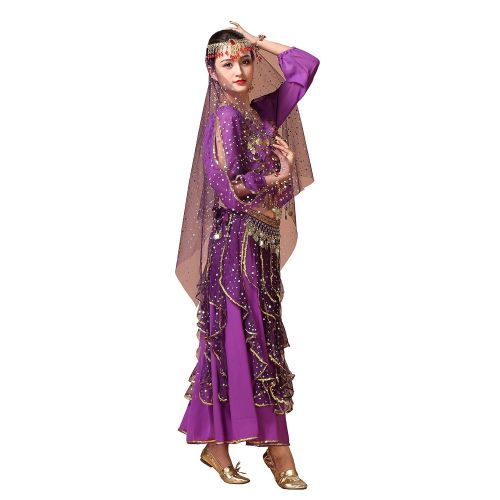  Maylong Women’s Belly Dance Skirt Outfit Princess Dress Halloween Costume DW69