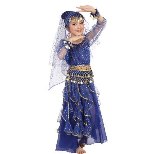  Maylong Girls Long Sleeve Arabian Princess Dress up Halloween Costume DW49