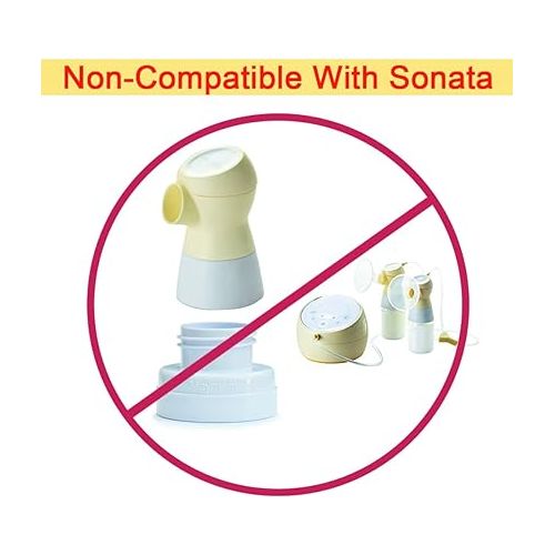  Maymom Conversion Kit Compatible with Medela Breast Pumps (Selected) to be Compatible with Avent Classic Bottles, Avant Natural PP Bottle and speCtra Wide-mouth Bottles Thread Changer; w Sealing Rings