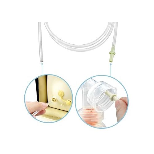  Replacement Tubing (1 Retail Pack of 2 Tubes) Compatible with Medela Pump in Style and New Pump in Style Advanced Breast Pump - 100% BPA Free (One Pack)