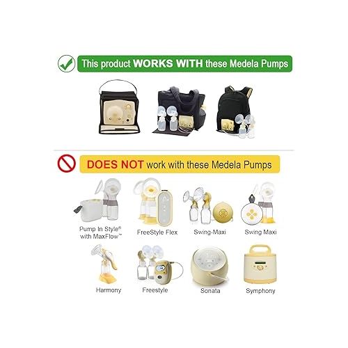  Maymom Breast Pump Kit Compatible with Medela Pump in Style Advanced Breast Pumps;2 Breastshields (one-piece, 24mm), 4 Valve, 6 Membrane, & 2 Pump-in-Style Tubing Can Replace Medela Pumpin Style Valve