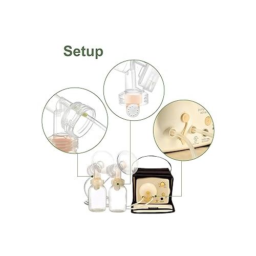  Maymom Breast Pump Kit Compatible with Medela Pump in Style Advanced Breast Pumps;2 Breastshields (one-piece, 24mm), 4 Valve, 6 Membrane, & 2 Pump-in-Style Tubing Can Replace Medela Pumpin Style Valve