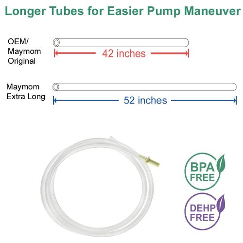  Maymom Extra Long Replacement Tubing for Medela Pump in Style and New Pump in Style Advanced Breast...
