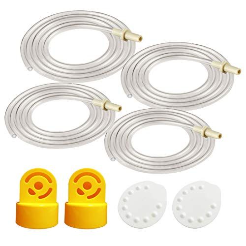  [아마존베스트]Maymom Tubing Replacement (Two Retail Packs, 4 Tubes), 2 Valves and 2 Membranes for Medela Pump in Style...