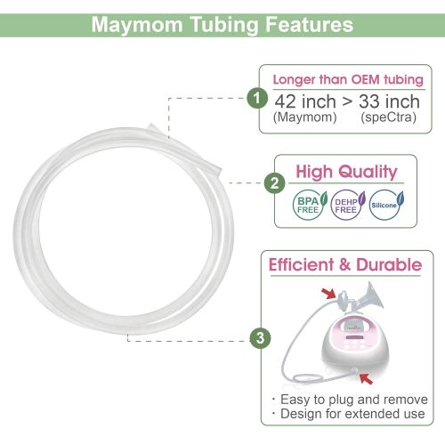  [아마존베스트]Maymom Pump Parts Work with Spectra S2 Spectra S1, 24mm Flange Valve Tube Bottle Backflow...