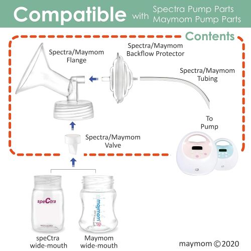  [아마존베스트]Maymom Pump Parts Compatible with Spectra S2 Spectra S1 Spectra 9 Plus Breastpump, Flange (24mm)...