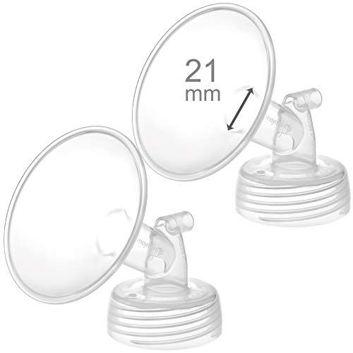  [아마존베스트]2X 21 mm Maymom Wide Neck Pump Parts for Spectra S1/S2 Pumps; Incl Wide Mouth Flanges; Not...