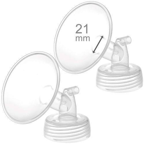  [아마존베스트]2X 21 mm Maymom Wide Neck Pump Parts for Spectra S1/S2 Pumps; Incl Wide Mouth Flanges; Not...