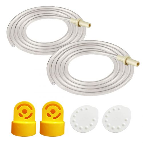  Maymom Pump in Style Tubing (Two Tubes), 2 Valves and 2 Membranes for Medela Pump in Style Advanced Breast Pump Released After Jul 2006. Replace Medela Tubing, Medela Membrane, and Medela