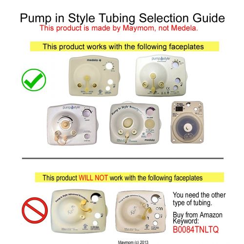 Maymom Pump in Style Tubing (Two Tubes), 2 Valves and 2 Membranes for Medela Pump in Style Advanced Breast Pump Released After Jul 2006. Replace Medela Tubing, Medela Membrane, and Medela