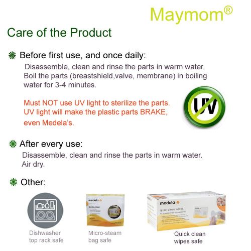  Maymom Breastshields Kit for Medela Freestyle Pumps (15 mm Flange)