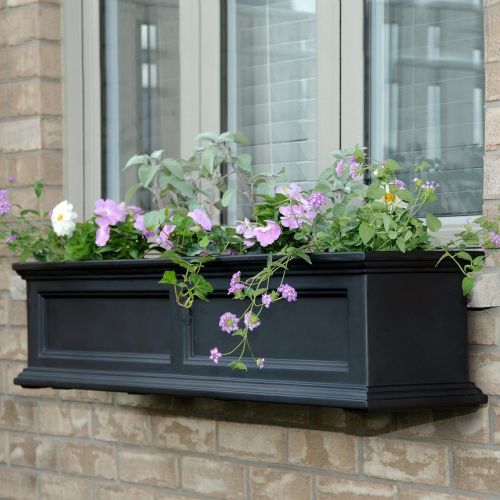  Mayne Fairfield 5823B Window Box Planter, 4-Foot, Black