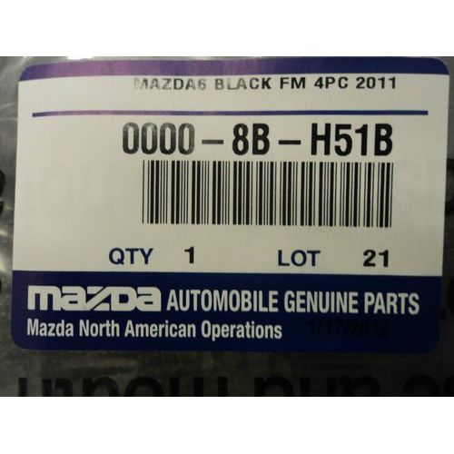  Mazda MAZDA 6 2009-2013 NEW OEM FLOOR BLACK CARPET FLOOR MATS
