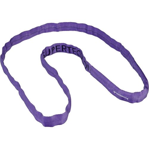  Mazzella Lifting Technologies Mazzella Supertechlon Polyester Round Sling, Endless, Purple, 14 Length, 1 12 Width, 3000 lbs Vertical Load Capacity