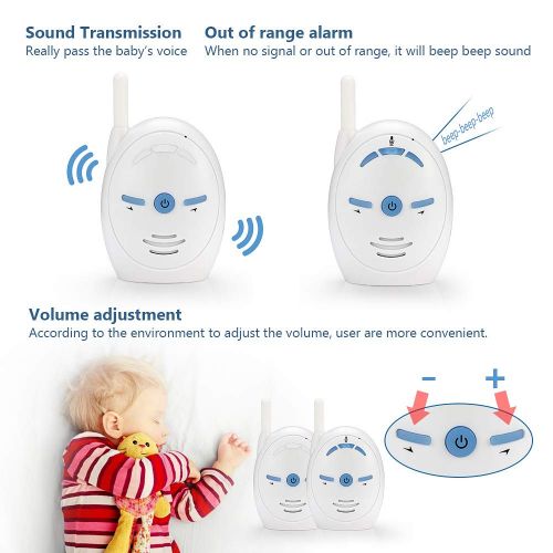  Mbangde 4 Kinds of Power Supply Wireless Baby Audio Monitor Without Light, Two-Way Talking, HD Sound & Speaking System, High Sensitivity