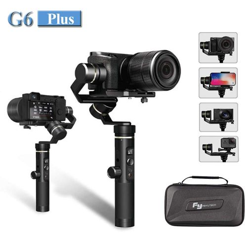  Mbuynow Feiyu G6 Plus 3-Axis Splash-Proof Handheld Gimbal Stabilizer (G6 Upgrade Ver 2018) for Gopro,Yi Cam 4K,Sony Rx0,iPhone X 8 7 Plus,Samsung S9 S8,Mirrorless Pocket Cameras 800g Paylo