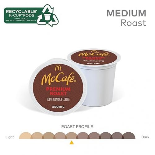  McCafe Premium Roast Coffee, Keurig Single Serve K-Cup Pods, Medium Roast, 24 Count (Pack of 4)