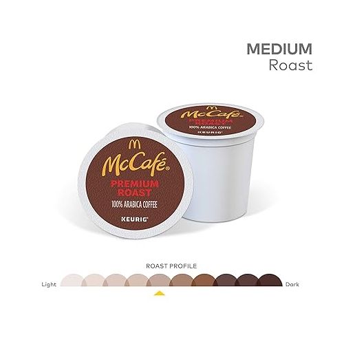  McCafe Premium Roast Coffee, Single Serve Keurig K-Cup Pods, Medium Roast, 72 Count (6 Packs of 12)