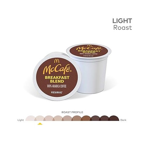  McCafe Breakfast Blend Coffee, Keurig Single Serve Keurig K-Cup Pods, Light Roast, 96 Count (4 Packs of 24)