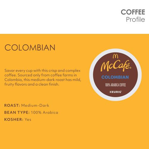  McCafe Colombian Roast Keurig K Cup Coffee Pods (4.12 oz Box, 12 Count)