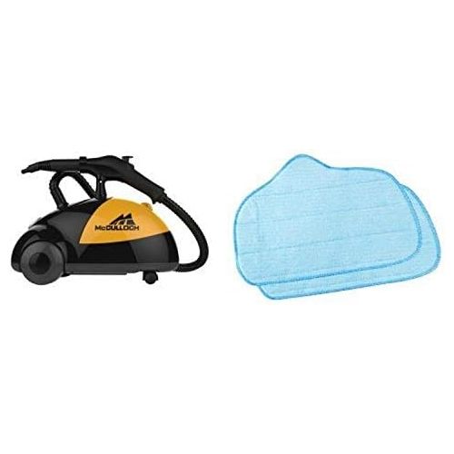  McCulloch MC1275 Heavy-Duty Steam Cleaner & Steamfast Replacement Microfiber Mop Pad for Steamfast SF-275SF-370 and McCulloch MC1275 (2-Pack)