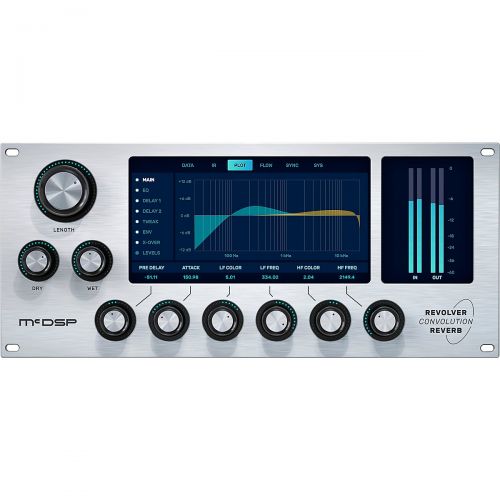  McDSP},description:Revolver from McDSP is a high-powered convolution reverb that operates like no other, providing total impulse response control, dedicated and routable EQ, two sy