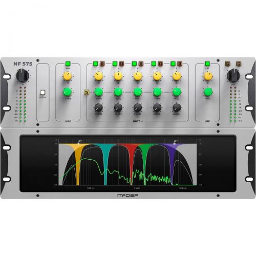  McDSP},description:The NF575 Noise Filter is a high resolution filter set designed to remove a wide variety of noise types from audio.Accurate high pass and low pass filters reduce