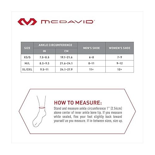  McDavid Bio-Logix Ankle Brace - Sprain prevention/Recovery, physical Therapy, Great comfort and Support, Memory Foam Construction, Competition Grade performance and protection - perfect for Basketball, Volleyball, Football, Soccer and More.