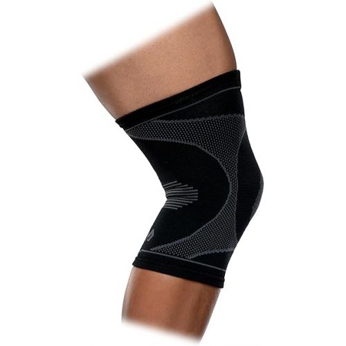  McDavid Elite Knee Sleeve with Gel Pad and Stays. Compression Knee Patella Support for Knee Pain Relief. Engineered Elastic. For Men and Women. Left or Right Leg. Black or Grey.