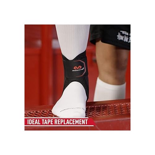  McDavid Stealth Lace-Free Ankle Brace, Lightweight Support and Stability with Flex-Support Stays for Cleats, Men and Women