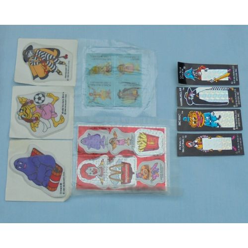  McDonalds Ronald McDonald Friends Flicker Puffy Reflector Sticker Lot Regional 1978-1985