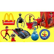 McDonalds 2004 McDONALDS DISNEY PIXAR THE INCREDIBLES COMPLETE 8 TOY SET MIP