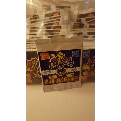  McDonalds power rangers Pog power coin packs 1994 - 80pieces, unopened.