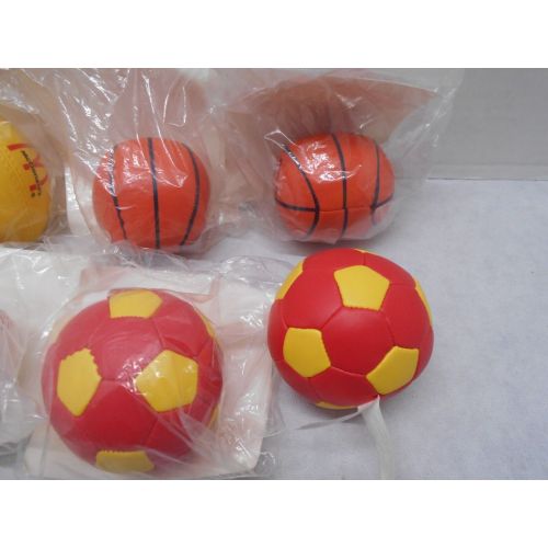  8 McDonalds Happy Meal Plushy Toys 1990 SportsBall Collection 7 New in Package