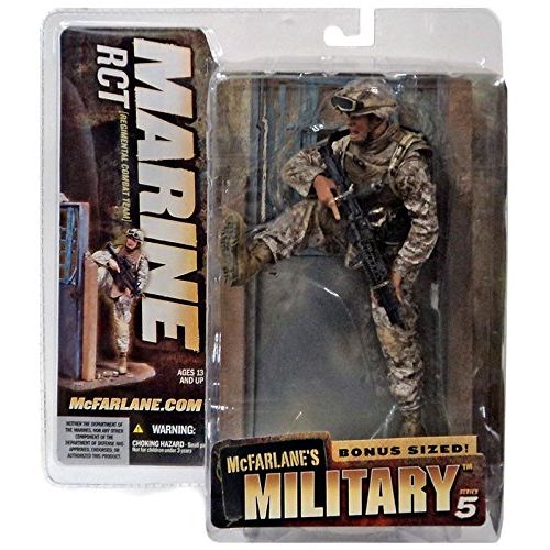 맥팔레인토이즈 MARINE RCT * CAUCASIAN VARIATION * McFarlanes Military Series 5 Action Figure & Bonus Sized Display