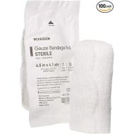 McKesson Sterile 6-Ply Cotton Fluff-Dried Gauze Bandage Roll, 4.5 inches x 4.1 yards, 100 Count