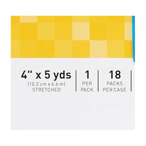  McKesson Cohesive Bandage, Non-Sterile, Self-Adherent Closure, Multi-Color, 4 in x 5 yds, 1 Count, 18 Packs, 18 Total